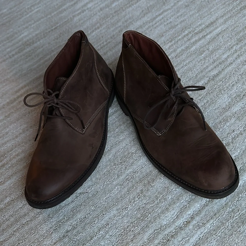Johnston & Murphy Copeland Chukka Boot Tan Oiled Full Grain Size 8